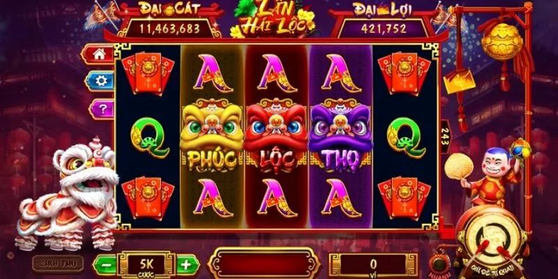 Nổ Hũ Lân Hái Lộc tại nhà cái FANVIP – Game Tết đặc sắc, cơ hội trúng lớn 3 Biểu tượng bao lì xì và đèn lồng